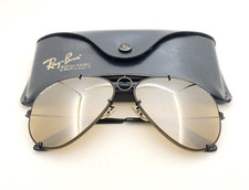 Vintage B L Ray Ban Bausch Lomb RB50 62mm Black Chrome Sharpshooter w/Case
