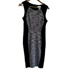 H&M black and gray bodycon sleeveless dress women M