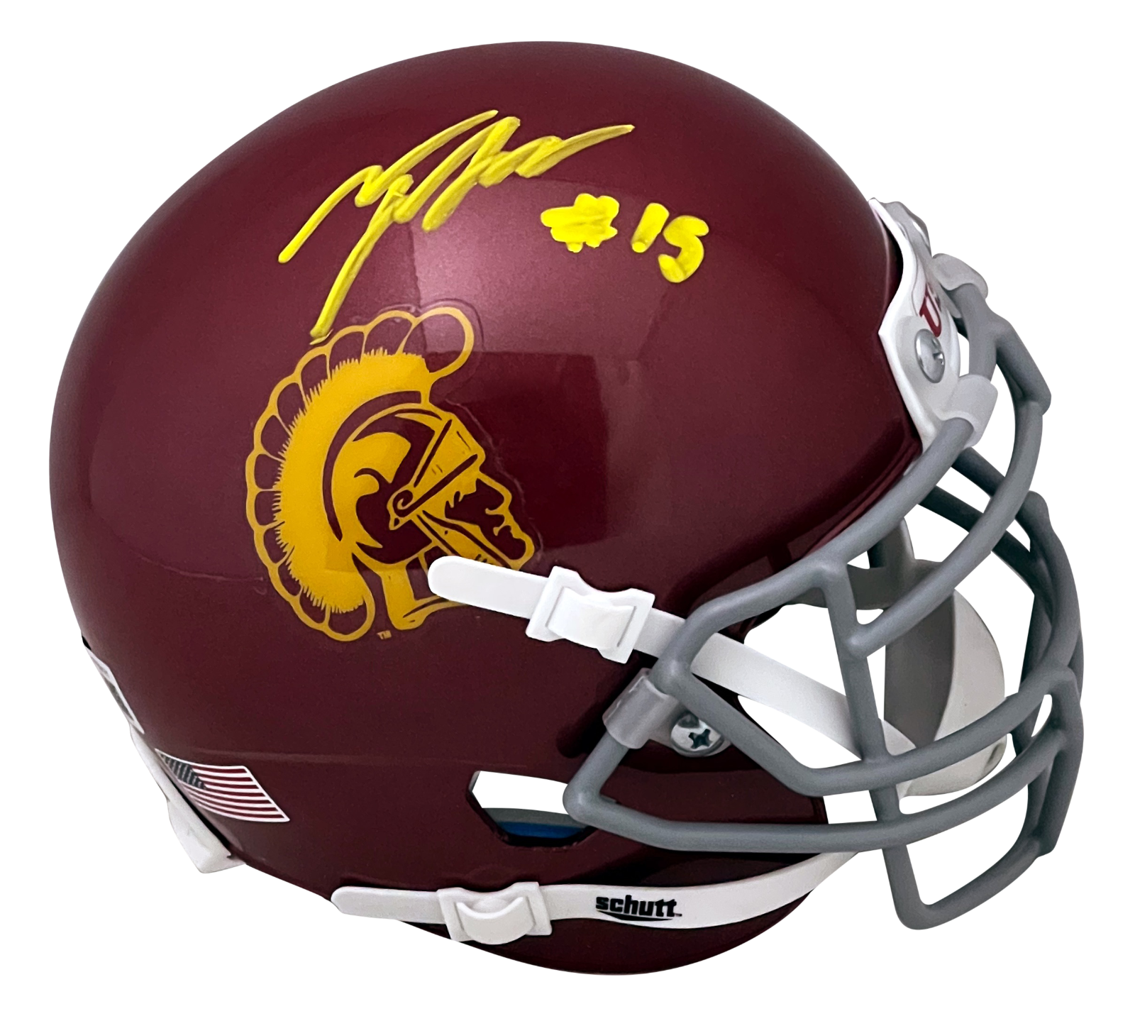 Talanoa Hufanga Autographed Signed USC Trojans MINI HELMET BECKETT 