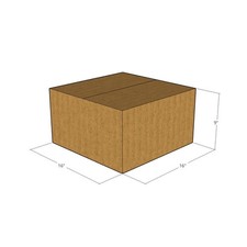 25 16x16x9 Kraft Brown Corrugated Shipping Boxes 32 ECT Single-Wall New