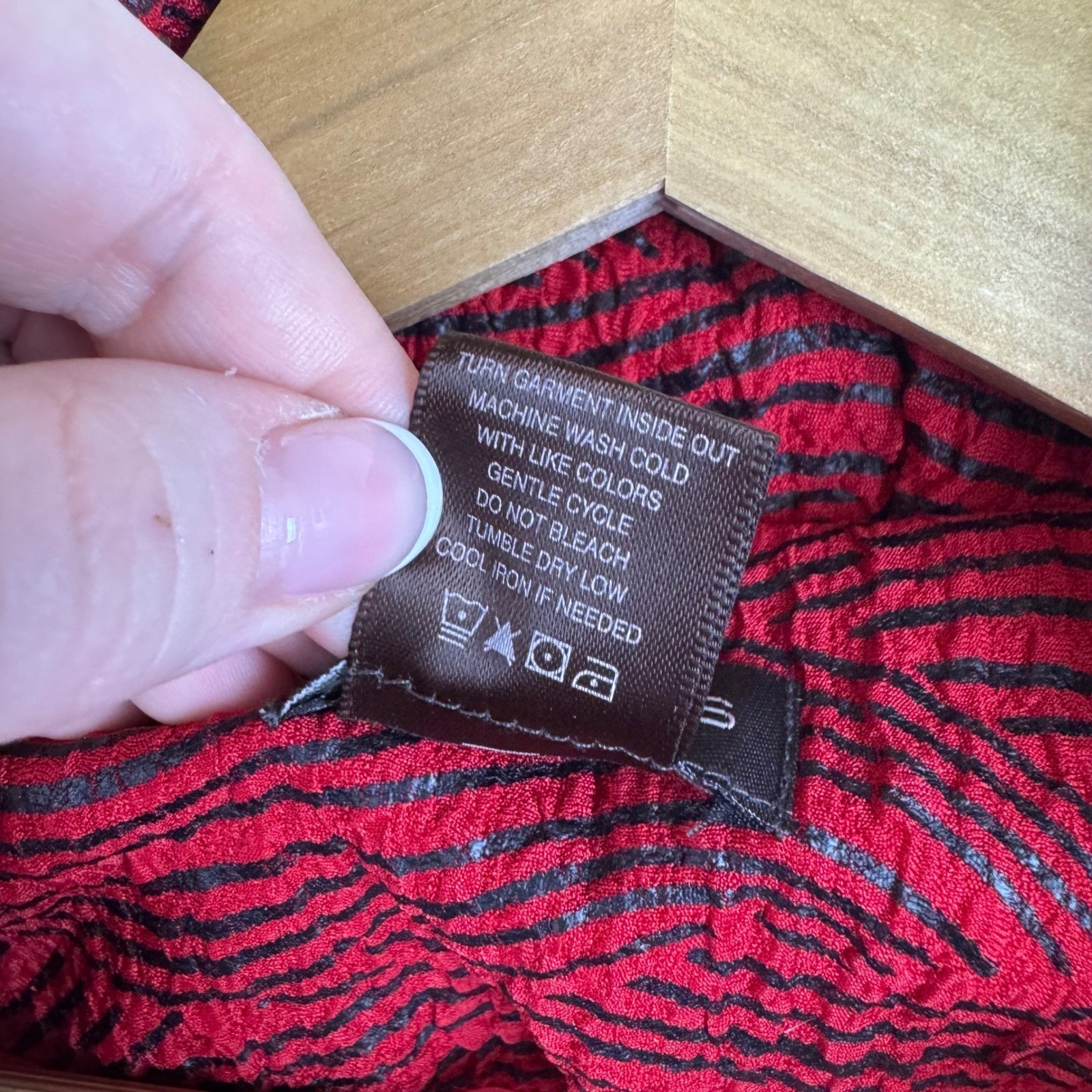 Multiples Textured Button Front Jacket Medium Red… - image 8