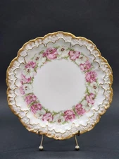 Vintage Haviland & Co. Rose pattern plate, made in Limoges, France