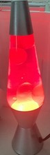 Lava Lamp Silver Base Purple Liquid Pink Wax Motion  Glitter Tested