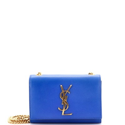 Saint Laurent Classic Monogram Crossbody Bag Grainy Leather Small