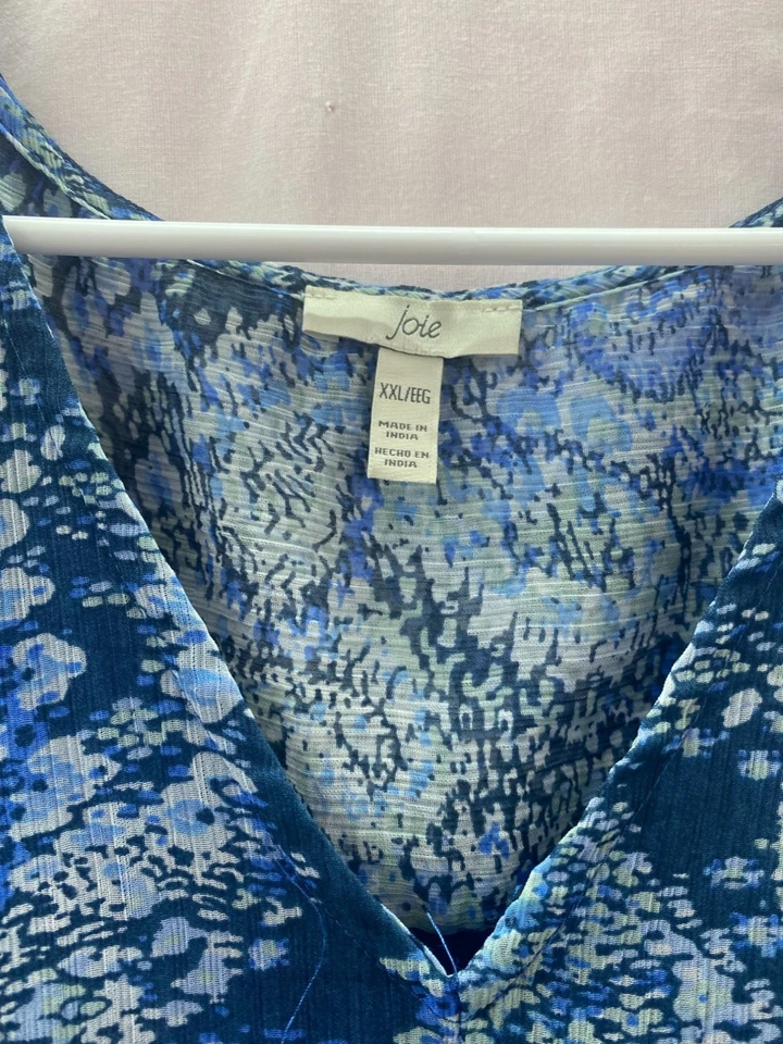 Joie Blue Women's Size XXL Flowy Long Sleeve Maxi Dress - Image 3 of 4