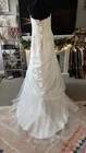 White Silver Strapless Embroidered Ball Gown Wedding Dress Size 14 — photo 8