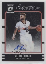 2016-17 Panini Donruss Optic Signature Series Allen Crabbe #10 Auto 5l1