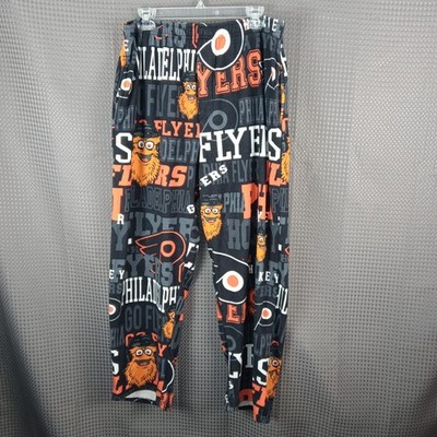 Philadelphia Flyers NHL Fleece Pajama Pants Men's L Black Orange Mascot