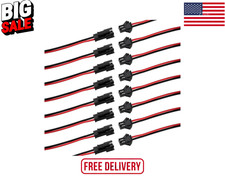 50Pcs 2Pin JST SM Connector Male to Female Wire Connector Cable with 15CM 20AWG