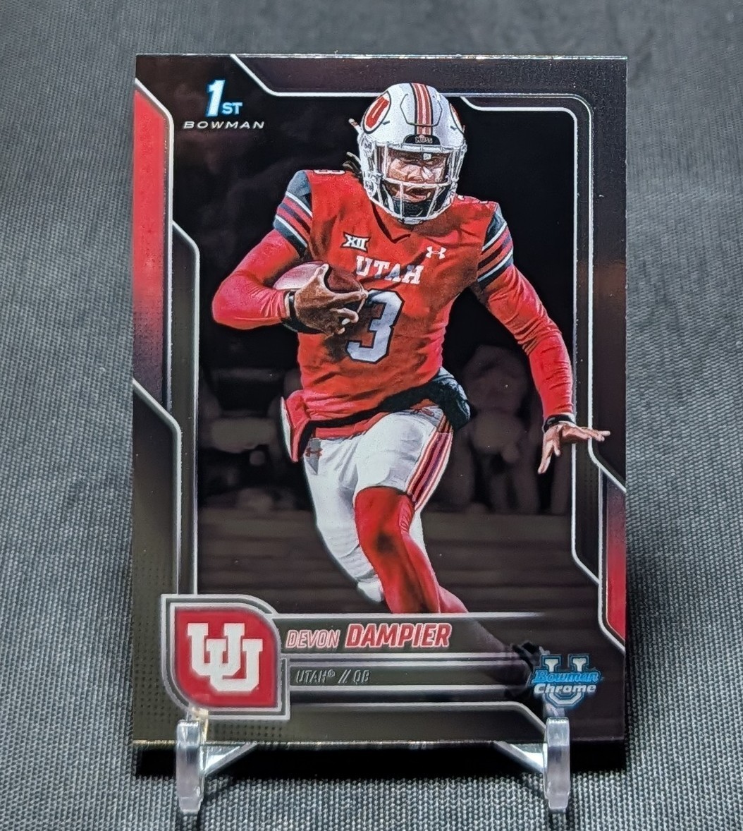 Devon Dampier 1st Rookie RC 2025 Bowman Chrome U University Card #3 Utah Utes