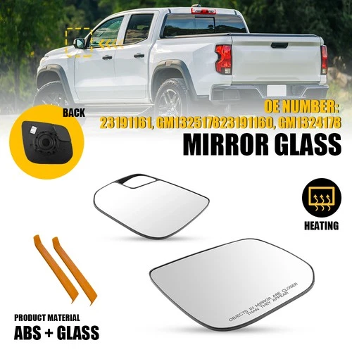 Mirror Glass For 2015-20 Chevrolet Colorado Base Left Right 23191161 GM1325178