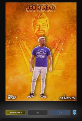 WWE Topps Slam Color Splash DIGITAL Joe Hendry Orange Legendary 25 CC