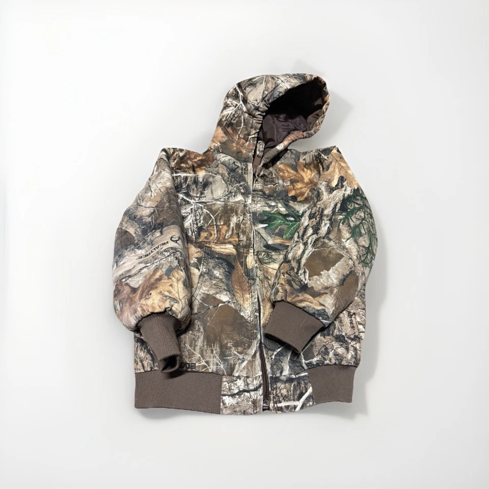 Blue Mountain BoyCamo Hunting Jacket Full Zip Hooded Lined Pockets (Youth Small) - Image 4 of 4
