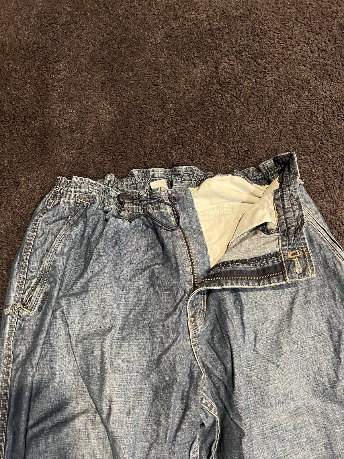 Vintage Calvin Klein Adjustable String Jeans Blue… - image 4