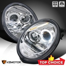 Fits 1998-2005 Vw Volkswagen Beetle Led Halo Projector Headlights Leftright