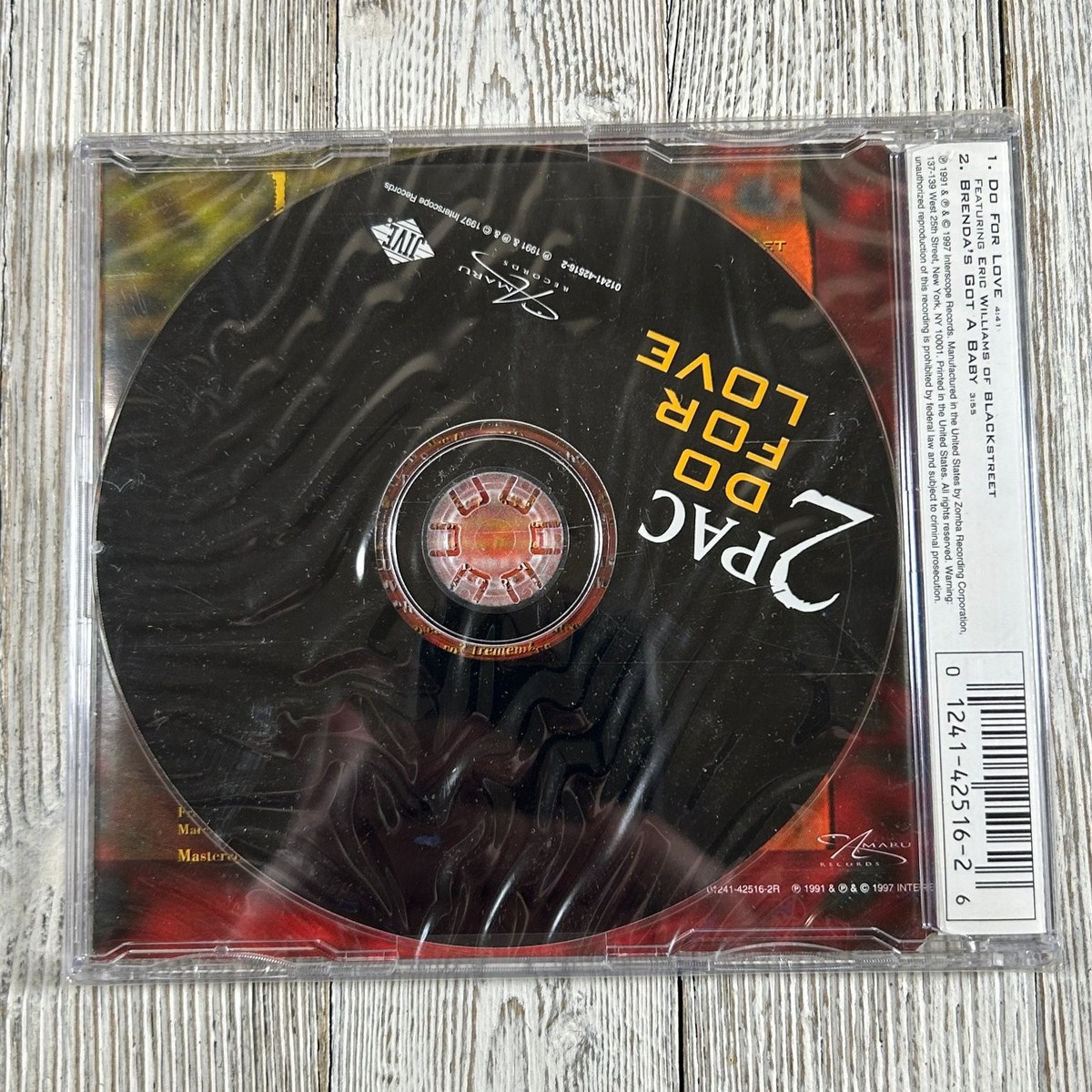 2Pac – Do For Love CD Single 1997 Hip Hop Jive Interscope Records
