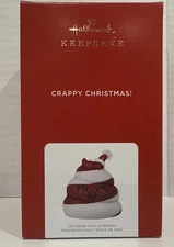 2021 Hallmark Magic Sound CRAPPY CHRISTMAS Tree Ornament Red White Poop