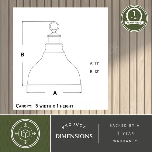 Vaxcel Lighting T0317 Bronze Delano Single Light 11"W Outdoor Pendant - Picture 5 of 10