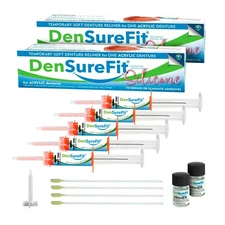 DenSureFit Upper and Lower Denture Reline Kit,Silicone Denture Reliner Repair