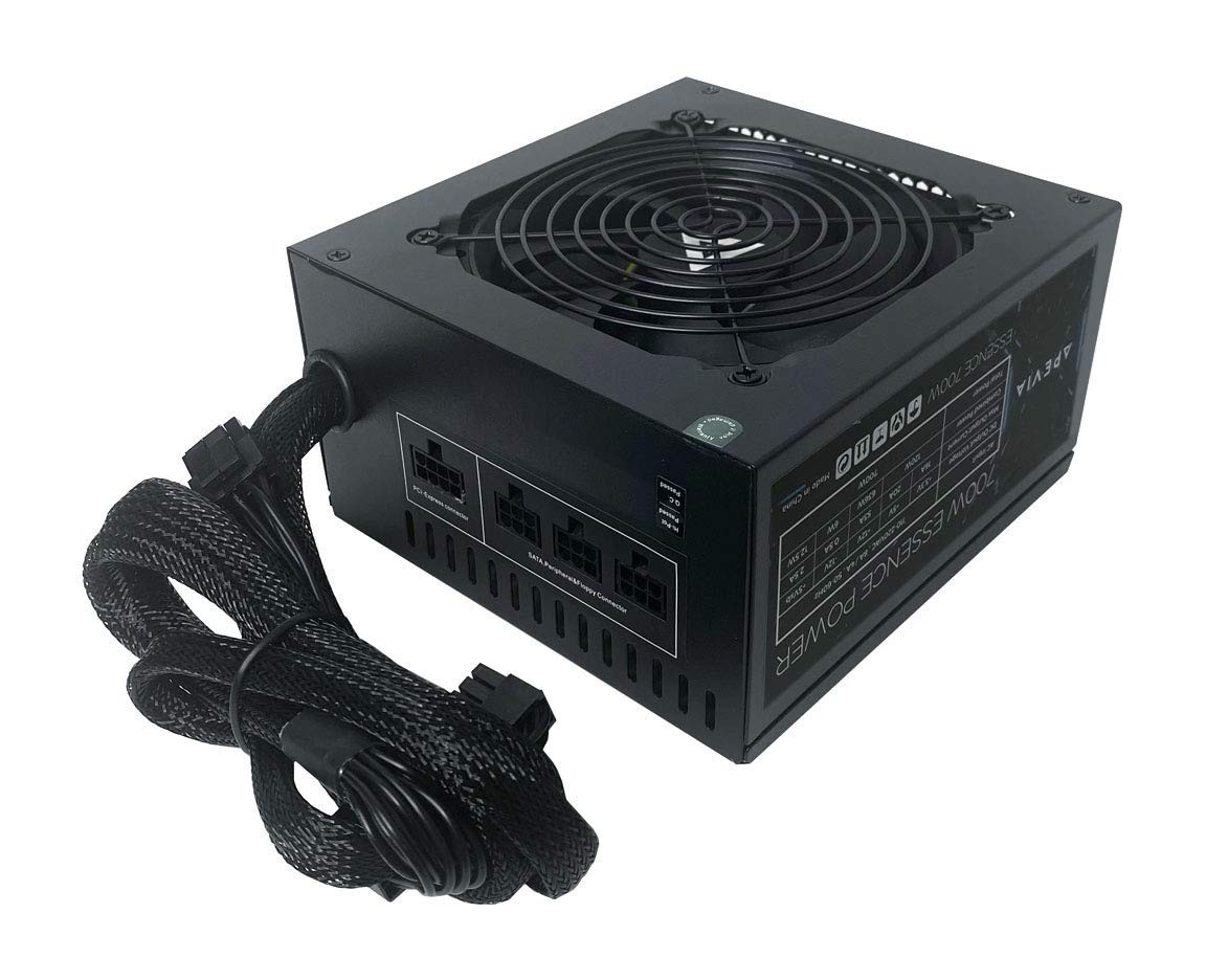 ATX-ES700W Essence 700W ATX Semi-Modular Gaming Power Supply with Auto-Therma...