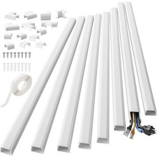 Yecaye 125in Cord Hider, Large Cord Covers for Wires on Wall, Cable Managemen...