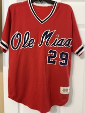 1980’s OLE MISS REBELS college baseball GAME WORN Russell JERSEY Size 42 #29