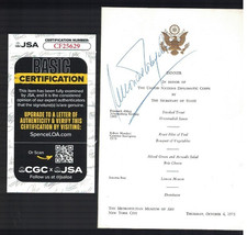 Nelson Rockefeller Signed 1973 United Nations Dinner Menu JSA