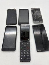 Lot of 6 Samsung Alcatel SCHOK T-Mobile Phones For Parts/Not Working H21