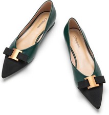 NWT C.Paravano Women  s Flats I Flat for Women Leather I Pointed Toe Flats Sz 7.5