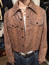 Second Layer Brown Snakeskin Pattern Button-F...