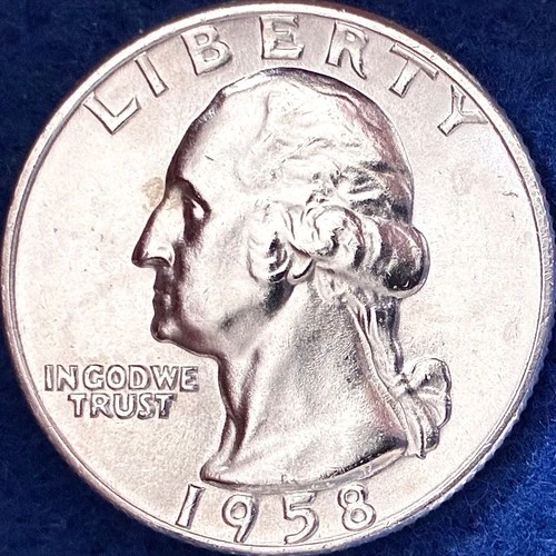 1958-D Washington Silver Quarter Ch BU++