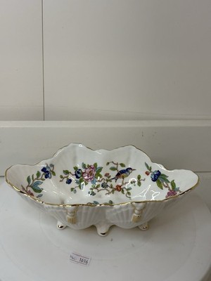 Vintage AYNSLEY Muschelform große Pembroke Fuß Schmuckschale