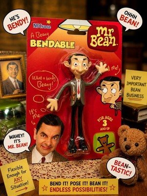Vintage Mr Bean Bendable Figure Sealed NJ Croce 1990s Rowan Atkinson Toy