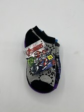 Marvel Avengers No Show Boys Socks 5 Pairs. Size 7.5 To 3.5. NWT