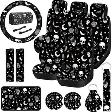 15 Pieces Moon And Stars Car Seat Cover Full Set For Women Men Upgrade Thick ...