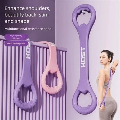 8-Form Fitness Widerstandsband | Elastisches Workout Zugseil für Yoga & Home Gym