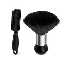 Cepillo de barbero profesional y plumero para el cuello, herramientas estilista