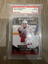 2010-11 Upper Deck Young Guns Jeff Skinner Rookie Card RC #211 Hurricanes PSA 10. rookie card picture