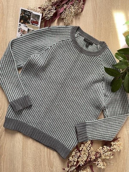 Women Banana Republic Sweater Grey Cotton 36