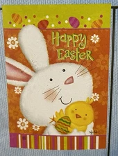 Breeze Art Happy Easter Holiday & Season Themed Garden Art Bunny Chicks Flowers