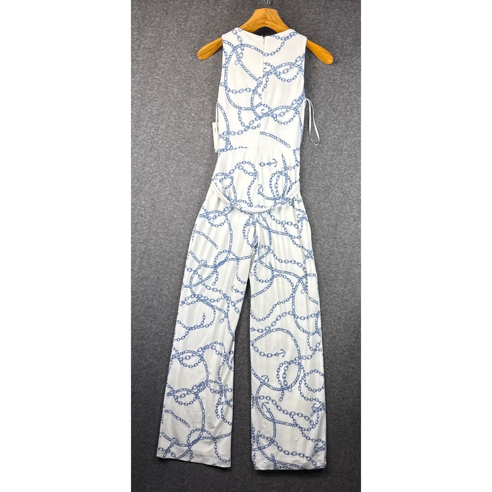 NWT Lauren Ralph Lauren Nautical Print Sleeveless Wide Leg Jumpsuit Women Size 0 thumbnail 6
