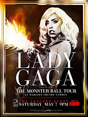 LADY GAGA THE MONSTER BALL TOUR🇯🇵 TIN POSTER 12 X 8 INCH.🇦🇺 | eBay