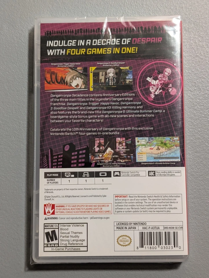 Danganronpa Decadence (Nintendo Switch) Nuevo, Sellado de Fábrica Foto 2 de 2