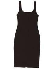 Zara Womens Sleeveless Bodycon Dress UK 8 Small Black AL09