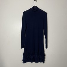 Venus turtle neck whimsigoth lace ruffle sweater dress womens small fairy
