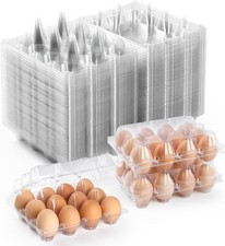 65 Pack Plastic Egg Cartons Cheap Bulk,1 Dozen Clear Empty Egg Cartons for Ch...