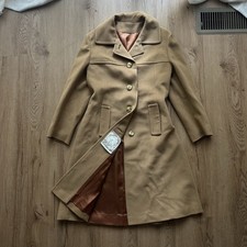 1970s Vintage 100% Cashmere Jacket Tan Chestnut Brown size large made in USA