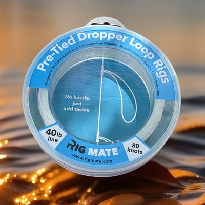 Rig Mate 40lb Pre-Tied Dropper Loop Rigs, 80 pre-tied knots. Premium Imported