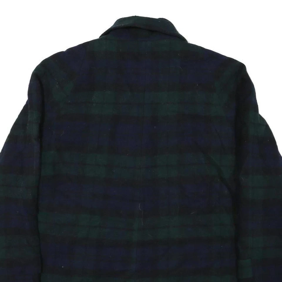 PENDLETON Mens Green & Blue Check Button Jacket M Cotton Blend Classic Outerwear - Image 4 of 4