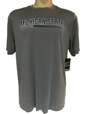 NEW Michigan State Spartans Shirt Gray Performance Colosseum L MSU new NCAA